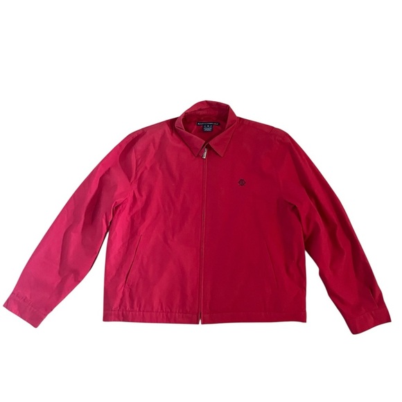 Vintage Ralph Lauren Sport Red Zip Front Collared Golf Jacket Men's XL - Picture 1 of 9